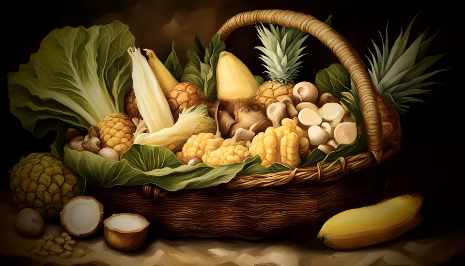 Food produced locally in Sabah.