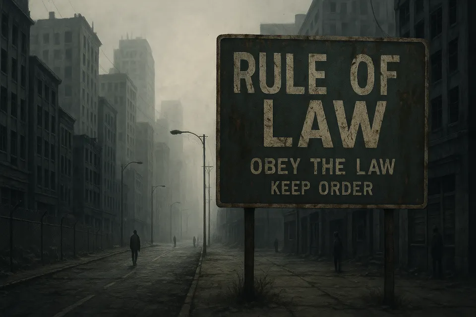 Ghost city of strictly rule of laws.